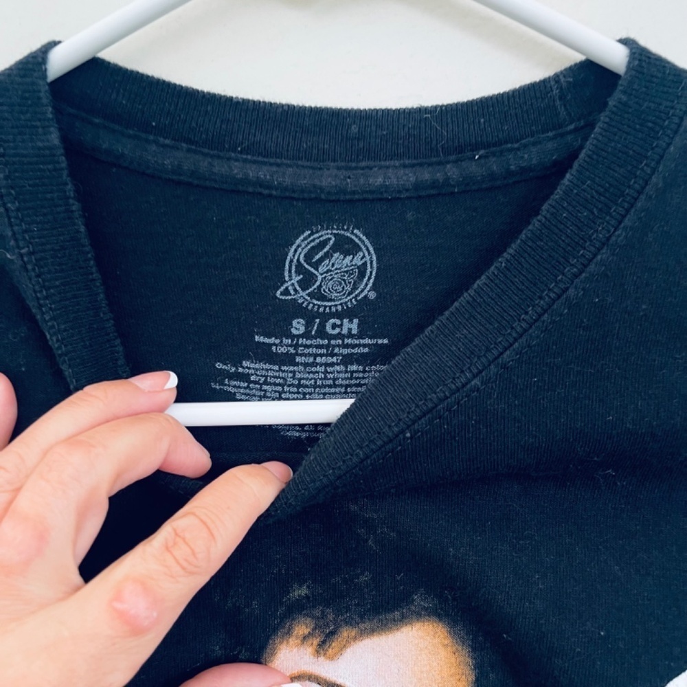 Selena Long sleeve black shirt with roses - Picture 3 of 6